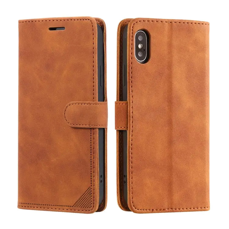 Skin Feel Anti-theft Brush Horizontal Flip Leather Phone Case For iPhone X / XS For iPhone SE 2022 / SE 2020 / 8 / 7