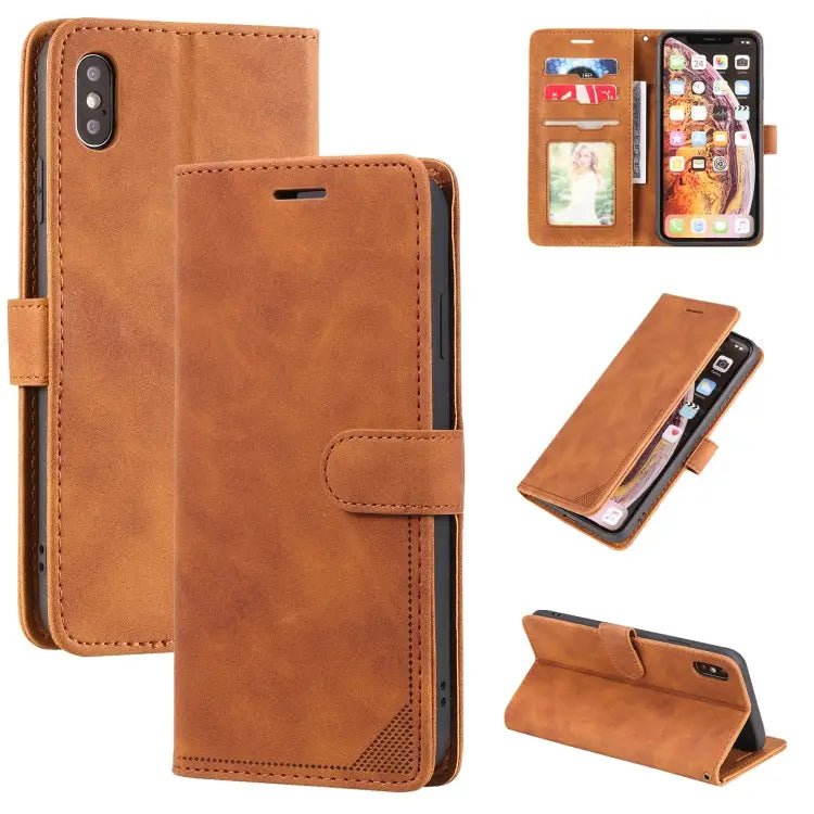 Skin Feel Anti-theft Brush Horizontal Flip Leather Phone Case For iPhone 11 Pro For iPhone 11 For iPhone XS Max