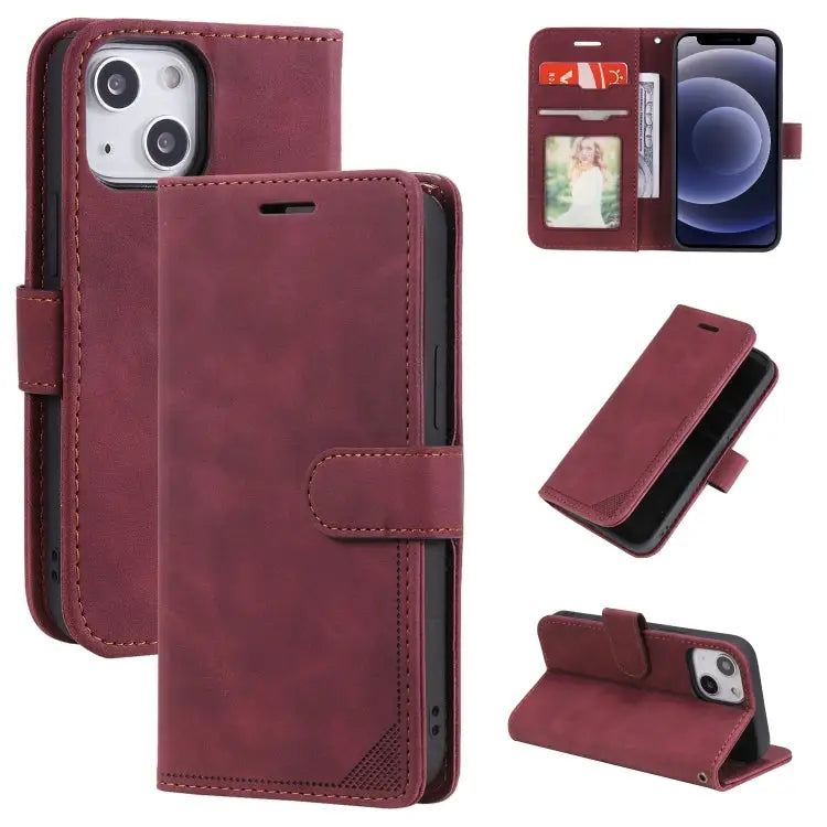 Skin Feel Anti-theft Brush Horizontal Flip Leather Phone Case For iPhone 12 Pro Max For iPhone 12 / 12 Pro For iPhone