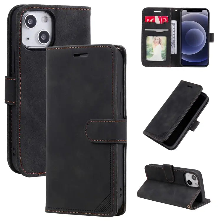 Skin Feel Anti-theft Brush Horizontal Flip Leather Phone Case For iPhone 12 Pro Max For iPhone 12 / 12 Pro For iPhone