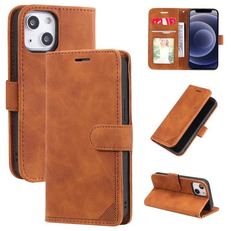 Skin Feel Anti-theft Brush Horizontal Flip Leather Phone Case For iPhone 12 Pro Max For iPhone 12 / 12 Pro For iPhone