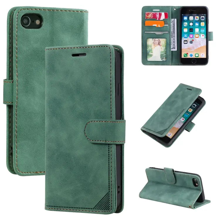 Skin Feel Anti-theft Brush Horizontal Flip Leather Phone Case For iPhone X / XS For iPhone SE 2022 / SE 2020 / 8 / 7