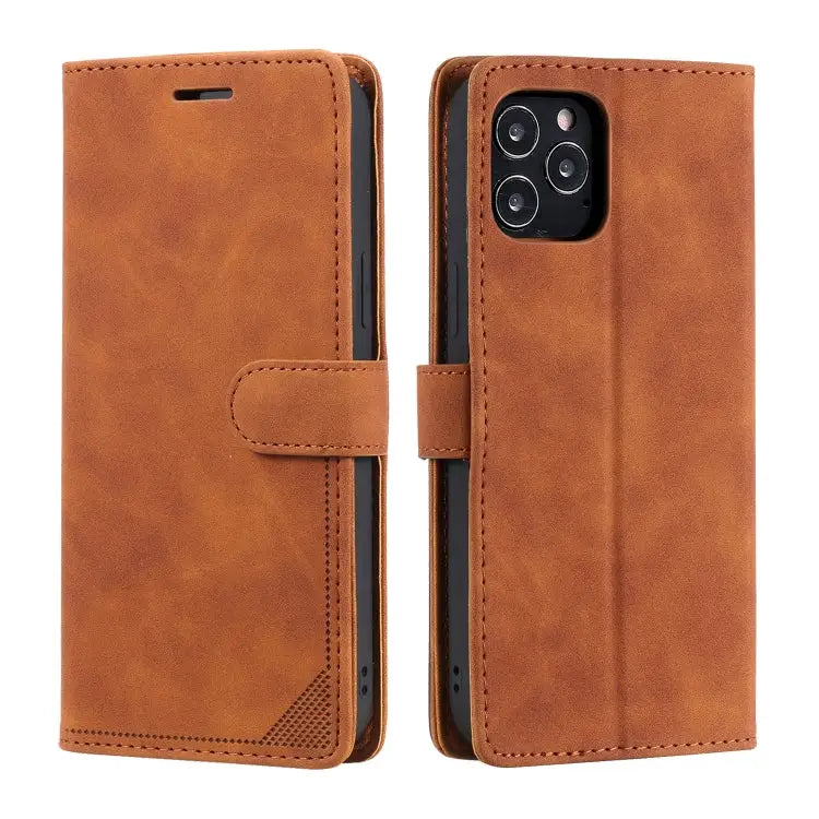 Skin Feel Anti-theft Brush Horizontal Flip Leather Phone Case For iPhone 12 Pro Max For iPhone 12 / 12 Pro For iPhone