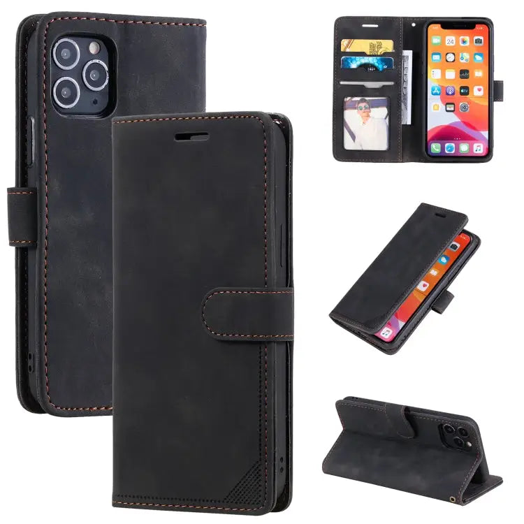 Skin Feel Anti-theft Brush Horizontal Flip Leather Phone Case For iPhone 11 Pro For iPhone 11 For iPhone XS Max