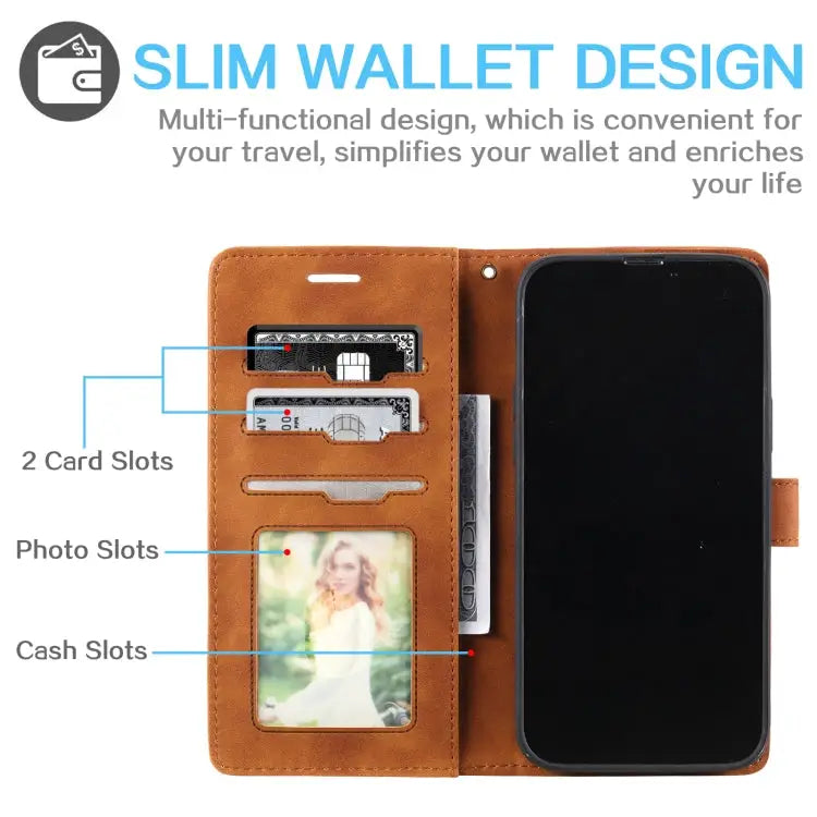Skin Feel Anti-theft Brush Horizontal Flip Leather Phone Case For iPhone13 Pro Max For iPhone13 Pro For iPhone13