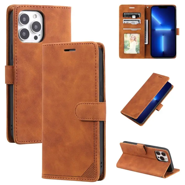 Skin Feel Anti-theft Brush Horizontal Flip Leather Phone Case For iPhone13 Pro Max For iPhone13 Pro For iPhone13