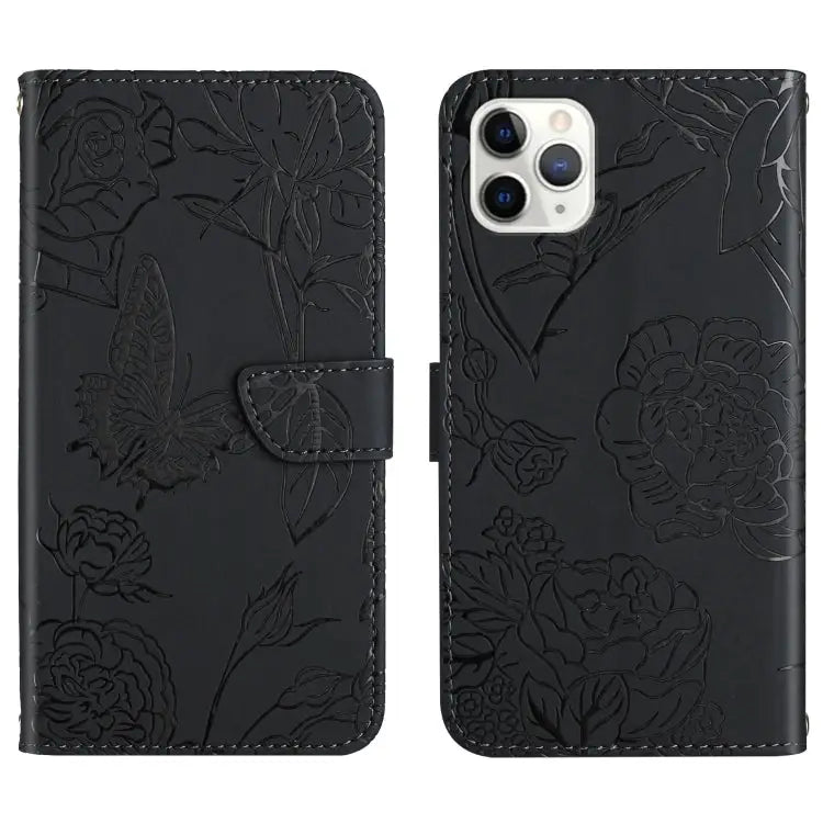 Skin Feel Butterfly Peony Embossed Leather Phone Case For iPhone 12 Pro Max For iPhone 13 For iPhone 13 mini For iPhone