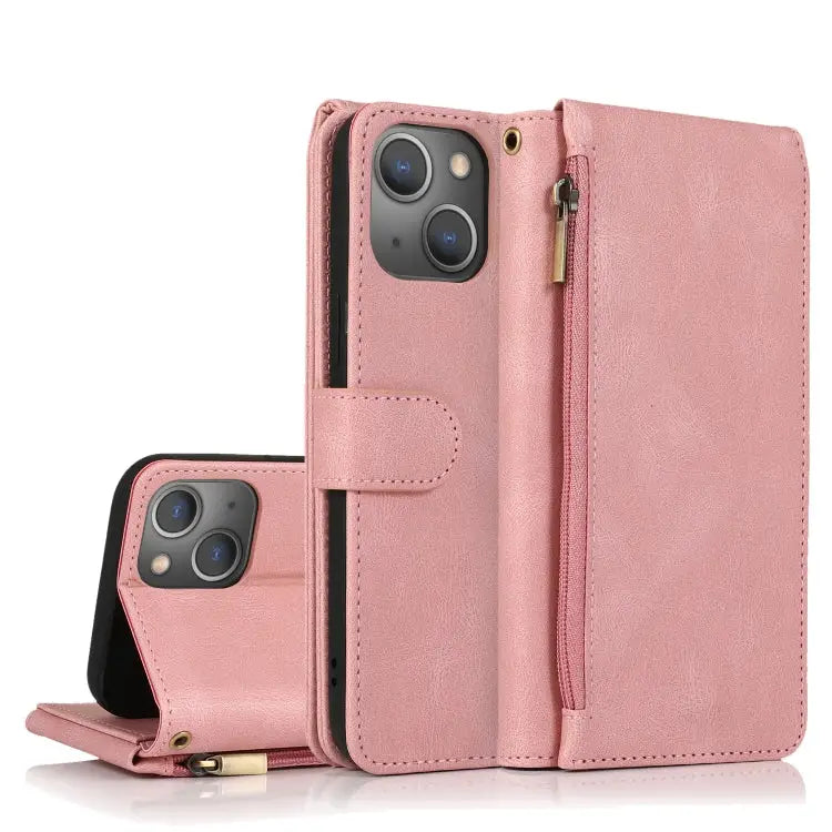Skin-feel Crazy Horse Texture Zipper Wallet Bag Horizontal Flip Leather Case with Holder & Card Slots & Wallet &
