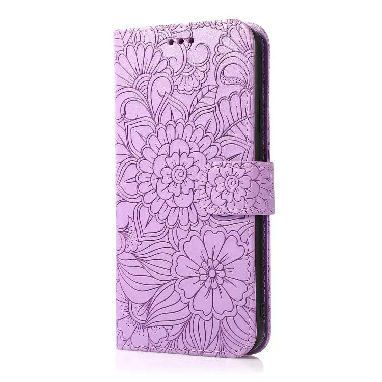 Skin Feel Embossed Sunflower Horizontal Flip Leather Case with Holder & Card Slots & Wallet & Lanyard For iPhone 11 Pro