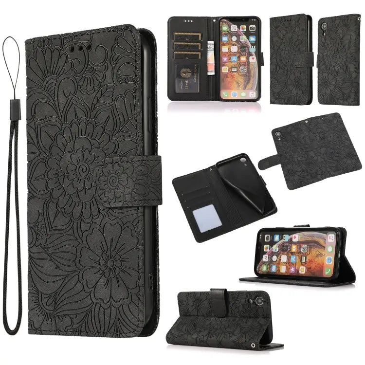 Skin Feel Embossed Sunflower Horizontal Flip Leather Case with Holder & Card Slots & Wallet & Lanyard For iPhone 11 Pro
