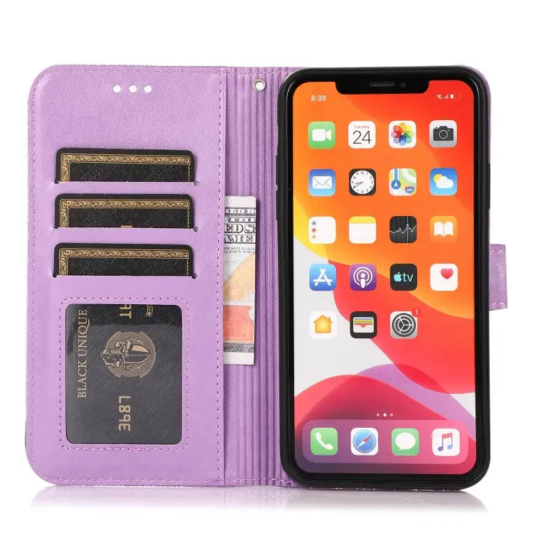 Skin Feel Embossed Sunflower Horizontal Flip Leather Case with Holder & Card Slots & Wallet & Lanyard For iPhone 12