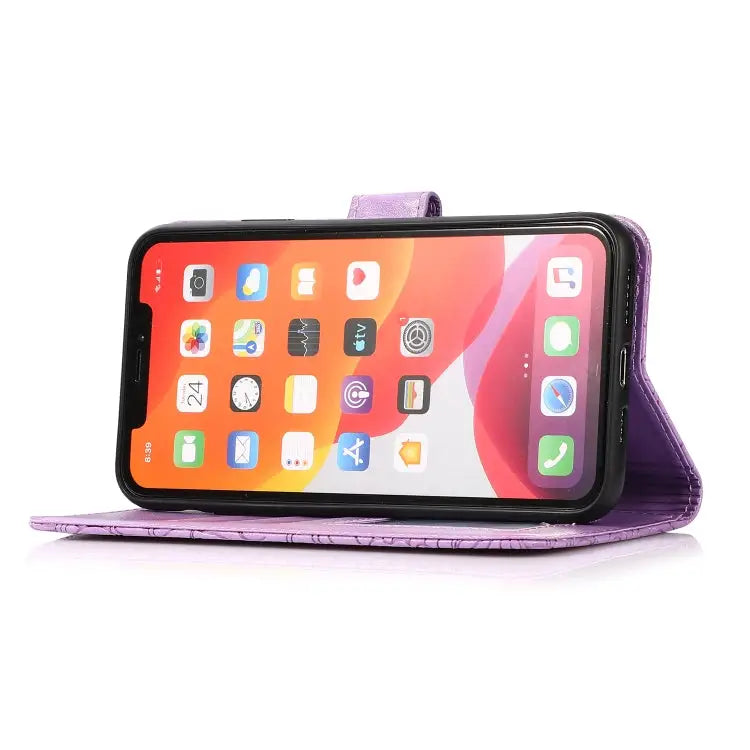 Skin Feel Embossed Sunflower Horizontal Flip Leather Case with Holder & Card Slots & Wallet & Lanyard For iPhone 11 Pro