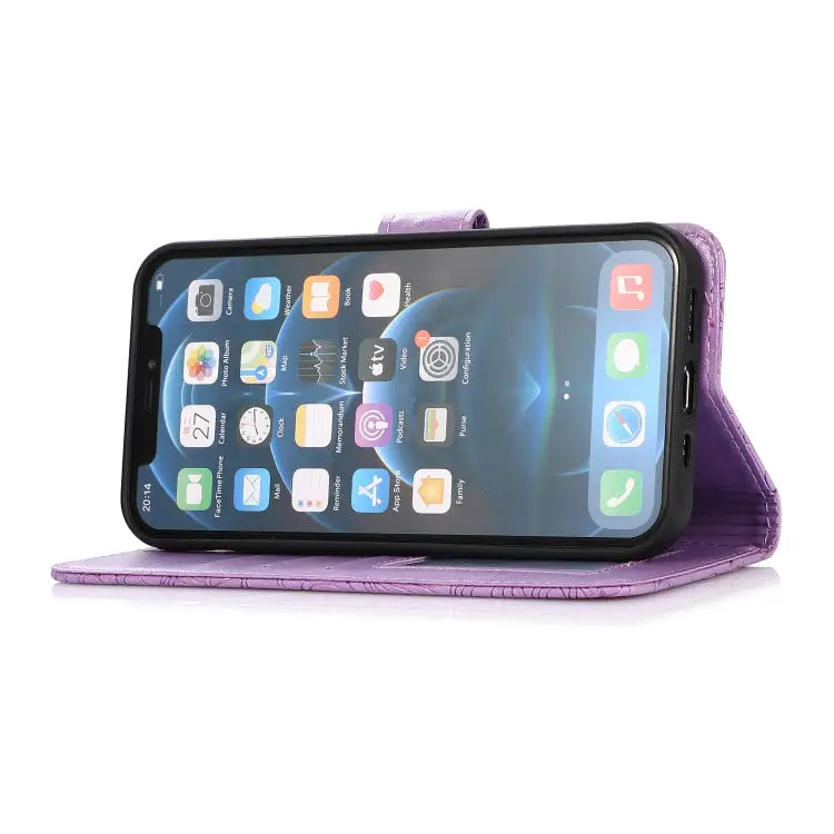 Skin Feel Embossed Sunflower Horizontal Flip Leather Case with Holder & Card Slots & Wallet & Lanyard For iPhone 12