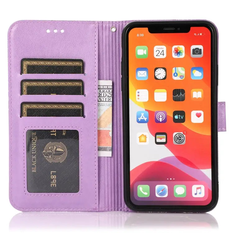 Skin Feel Embossed Sunflower Horizontal Flip Leather Case with Holder & Card Slots & Wallet & Lanyard For iPhone 11 Pro