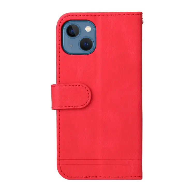 Skin Feel Life Tree Metal Button Horizontal Flip Leather Case with Holder & Card Slot & Wallet & Photo Frame & Strap