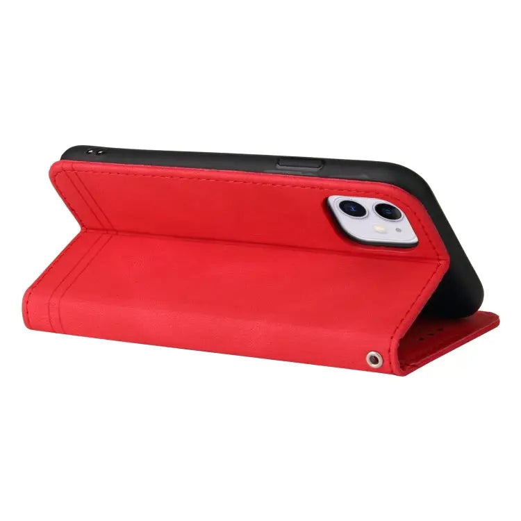 Skin Feel Life Tree Metal Button Horizontal Flip Leather Case with Holder & Card Slot & Wallet & Photo Frame & Strap