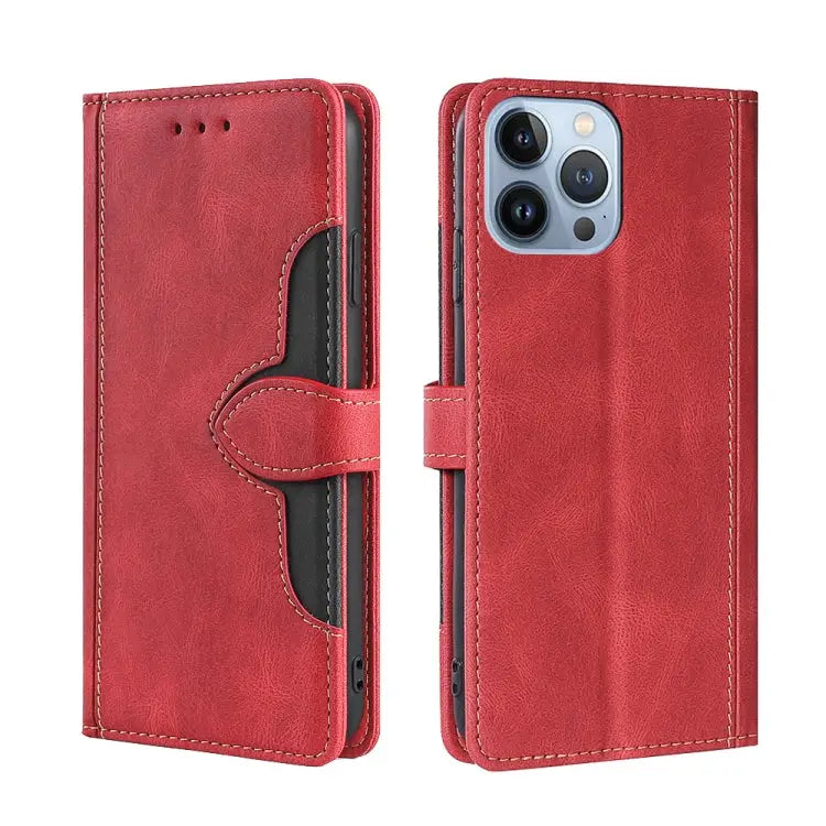 Skin Feel Magnetic Buckle Leather Phone Case For iPhone 14 For iPhone 14 Plus For iPhone 14 Pro For iPhone 14 Pro Max