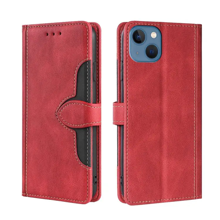 Skin Feel Magnetic Buckle Leather Phone Case For iPhone 14 For iPhone 14 Plus For iPhone 14 Pro For iPhone 14 Pro Max