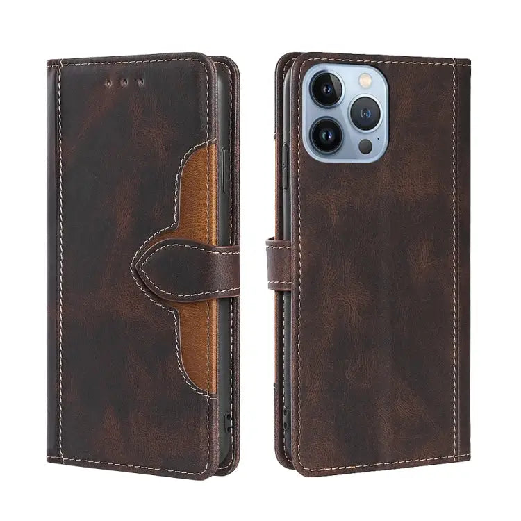 Skin Feel Magnetic Buckle Leather Phone Case For iPhone 14 For iPhone 14 Plus For iPhone 14 Pro For iPhone 14 Pro Max
