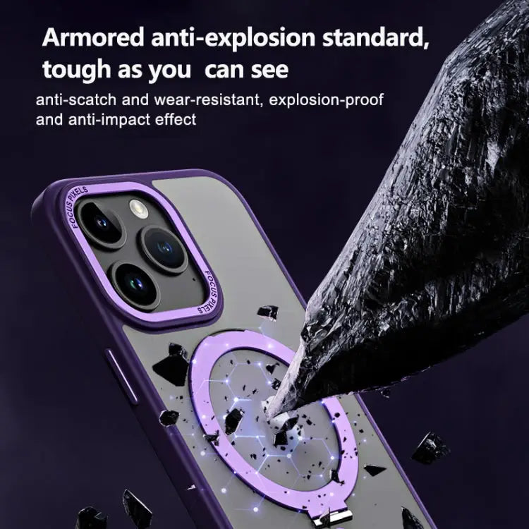 Skin Feel MagSafe Shockproof Phone Case with Holder For iPhone 15 Pro Max For iPhone 15 Pro For iPhone 15 Plus
