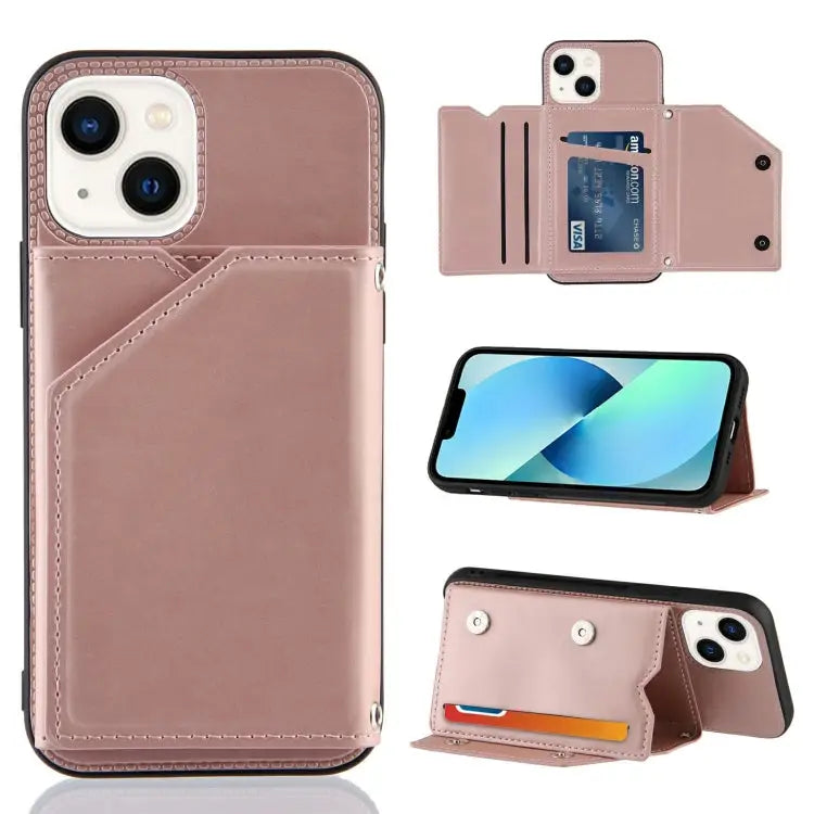 Skin Feel PU + TPU + PC Back Cover Shockproof Case For iPhone 14/13 For iPhone 14 Plus For iPhone 14 Pro For iPhone 14