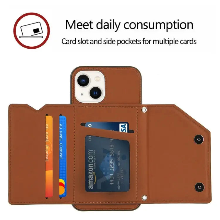 Skin Feel PU + TPU + PC Back Cover Shockproof Case For iPhone 14/13 For iPhone 14 Plus For iPhone 14 Pro For iPhone 14