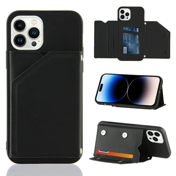 Skin Feel PU + TPU + PC Back Cover Shockproof Case For iPhone 14/13 For iPhone 14 Plus For iPhone 14 Pro For iPhone 14