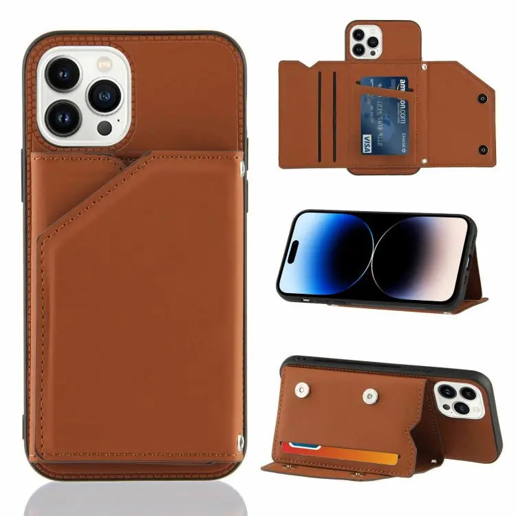 Skin Feel PU + TPU + PC Back Cover Shockproof Case For iPhone 14/13 For iPhone 14 Plus For iPhone 14 Pro For iPhone 14