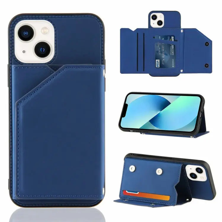Skin Feel PU + TPU + PC Back Cover Shockproof Case For iPhone 14/13 For iPhone 14 Plus For iPhone 14 Pro For iPhone 14