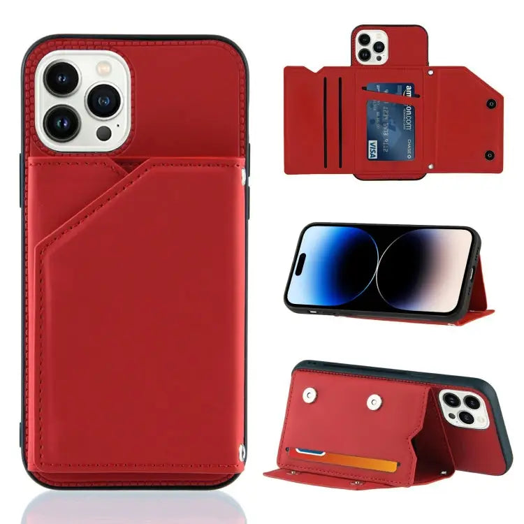 Skin Feel PU + TPU + PC Back Cover Shockproof Case For iPhone 14/13 For iPhone 14 Plus For iPhone 14 Pro For iPhone 14