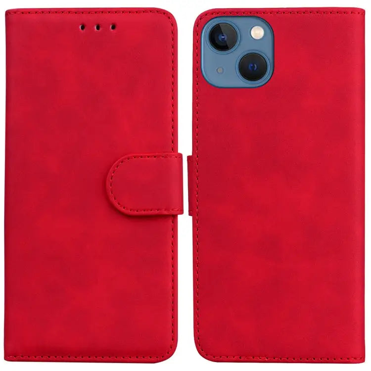Skin Feel Pure Color Flip Leather Phone Case For iPhone 15 For iPhone 14 Plus For iPhone 14 For iPhone 14 Pro