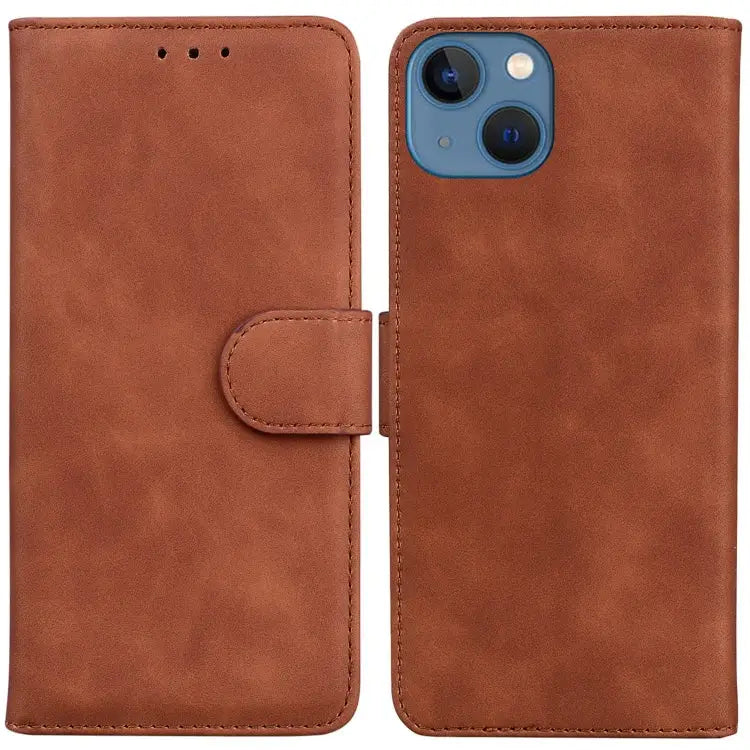 Skin Feel Pure Color Flip Leather Phone Case For iPhone 15 For iPhone 14 Plus For iPhone 14 For iPhone 14 Pro