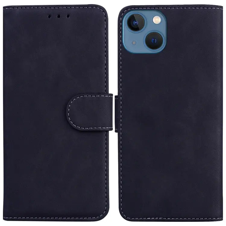 Skin Feel Pure Color Flip Leather Phone Case For iPhone 15 For iPhone 14 Plus For iPhone 14 For iPhone 14 Pro