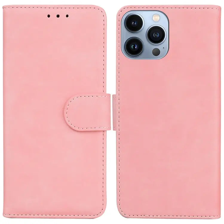 Skin Feel Pure Color Flip Leather Phone Case For iPhone 16 For iPhone 15 Pro Max For iPhone 15 Pro For iPhone 15 Plus