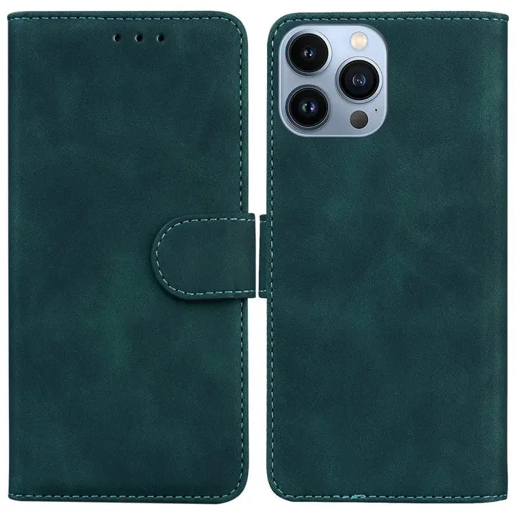 Skin Feel Pure Color Flip Leather Phone Case For iPhone 16 For iPhone 15 Pro Max For iPhone 15 Pro For iPhone 15 Plus