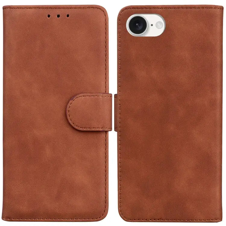 Skin Feel Pure Color Flip Leather Phone Case iPhone 16e For iPhone 16 Pro Max For iPhone 16 Pro For iPhone 16 Plus