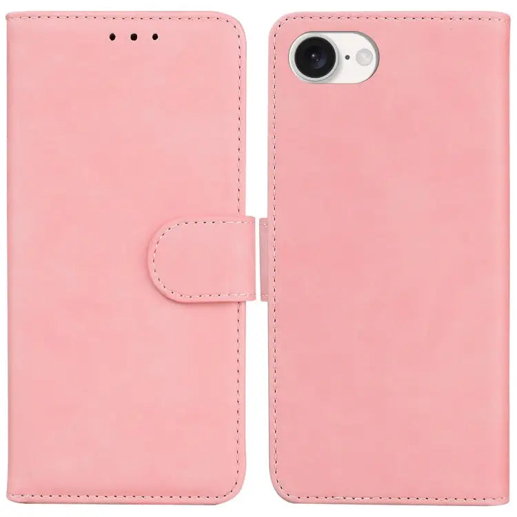 Skin Feel Pure Color Flip Leather Phone Case iPhone 16e For iPhone 16 Pro Max For iPhone 16 Pro For iPhone 16 Plus