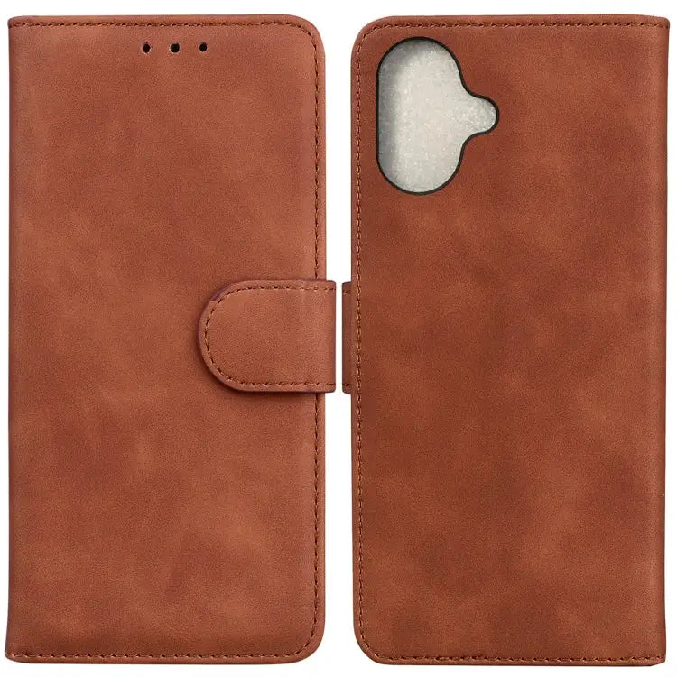 Skin Feel Pure Color Flip Leather Phone Case iPhone 16e For iPhone 16 Pro Max For iPhone 16 Pro For iPhone 16 Plus