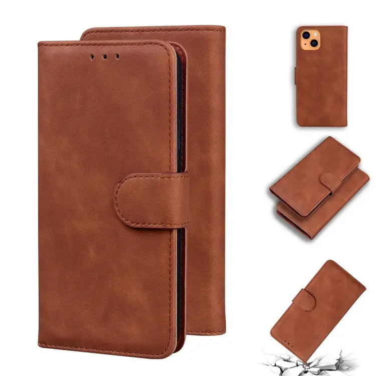 Skin Feel Pure Color Horizontal Flip Leather Case with Holder & Card Slots & Wallet For iPhone 13 mini For iPhone 13