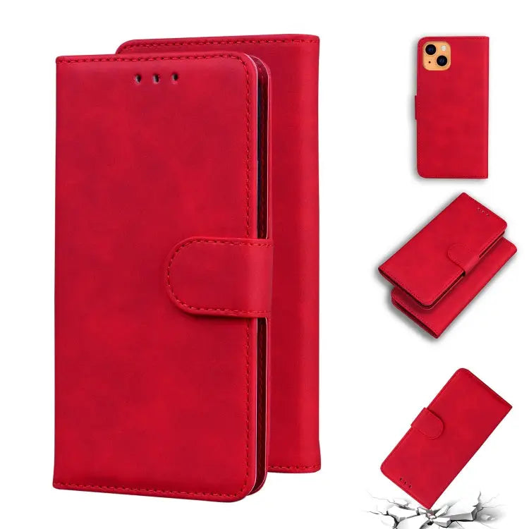 Skin Feel Pure Color Horizontal Flip Leather Case with Holder & Card Slots & Wallet For iPhone 13 mini For iPhone 13