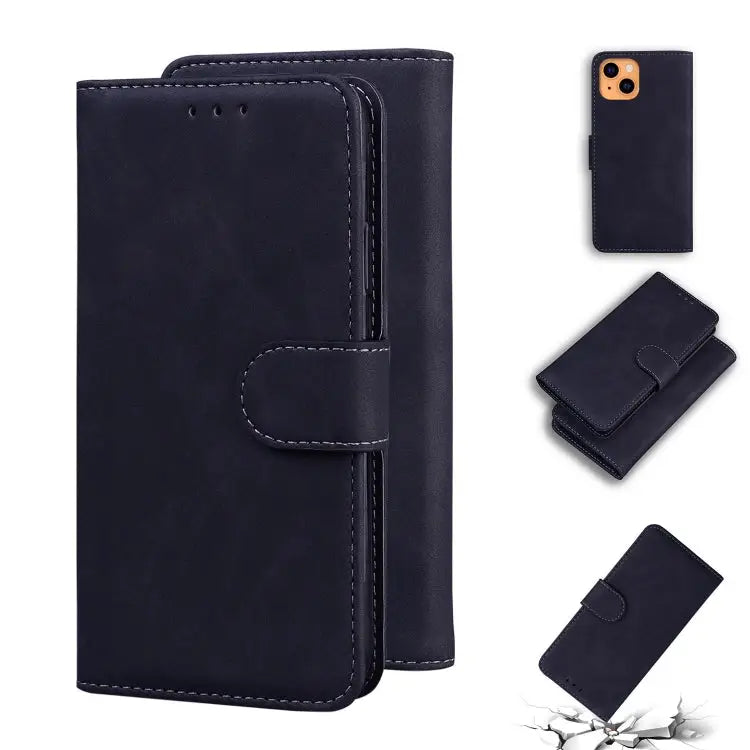 Skin Feel Pure Color Horizontal Flip Leather Case with Holder & Card Slots & Wallet For iPhone 13 mini For iPhone 13