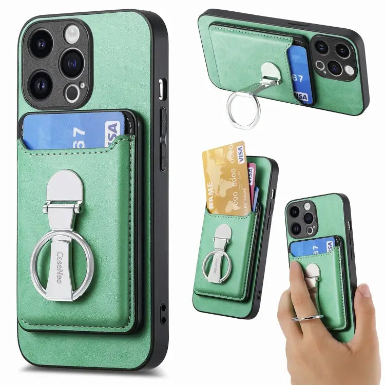Skin Feel Ring Holder Wallet Magnetic Phone Case For iPhone 15 Pro Max For iPhone 15 Pro For iPhone 15 Plus