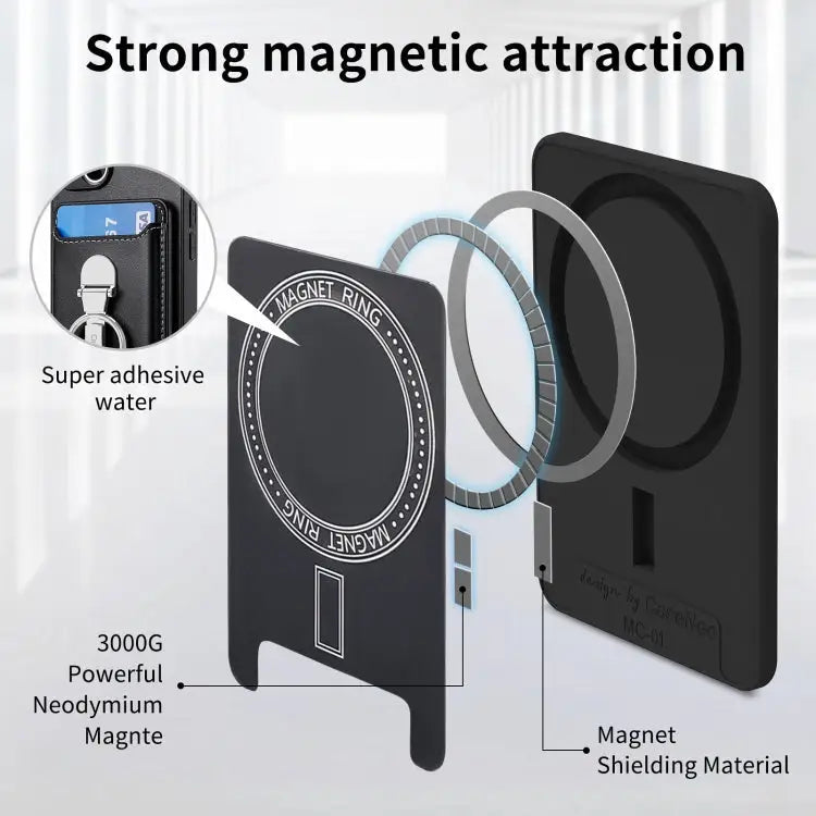 Skin Feel Ring Holder Wallet Magnetic Phone Case For iPhone 15 Pro Max For iPhone 15 Pro For iPhone 15 Plus - Apple