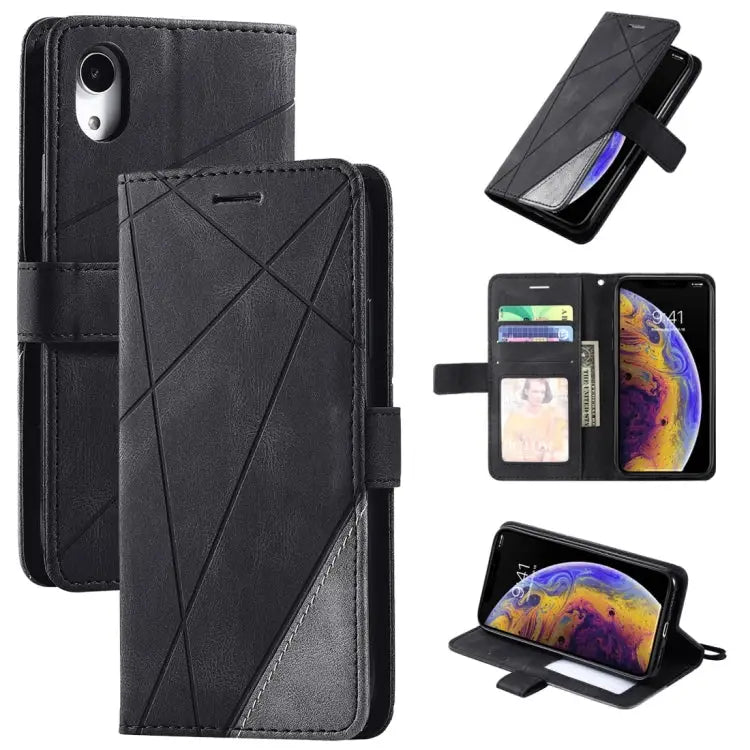 Skin Feel Splicing Horizontal Flip Leather Case with Holder & Card Slots & Wallet & Photo Frame For iPhone 12 Pro Max