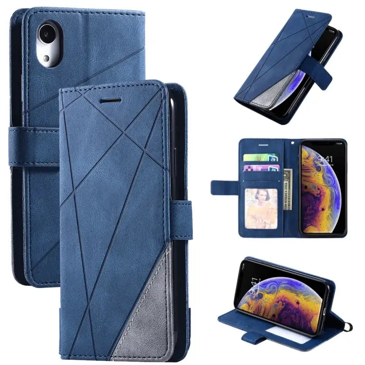Skin Feel Splicing Horizontal Flip Leather Case with Holder & Card Slots & Wallet & Photo Frame For iPhone 12 Pro Max
