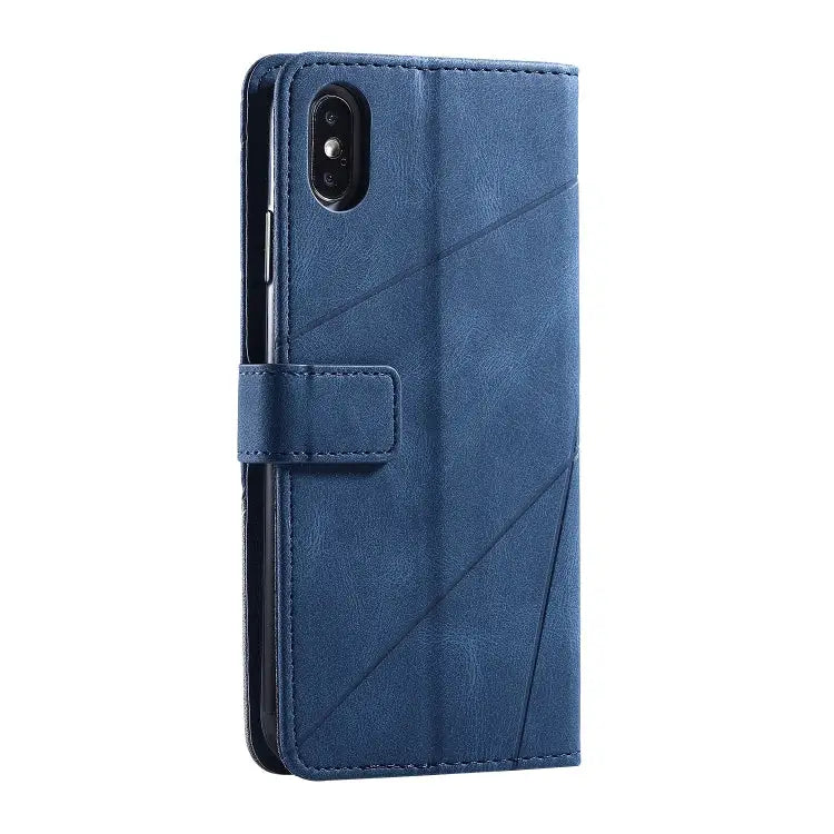 Skin Feel Splicing Horizontal Flip Leather Case with Holder & Card Slots & Wallet & Photo Frame For iPhone XS Max