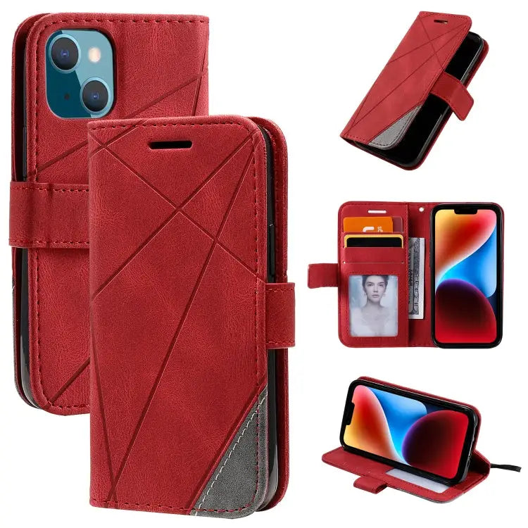 Skin Feel Splicing Leather Phone Case For iPhone 14 Pro Max For iPhone 14 Pro For iPhone 14 For iPhone 14 Plus