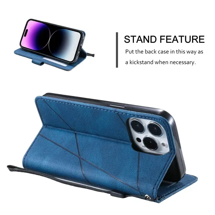 Skin Feel Splicing Leather Phone Case For iPhone 14 Pro Max For iPhone 14 Pro For iPhone 14 For iPhone 14 Plus - Apple