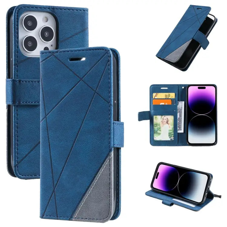 Skin Feel Splicing Leather Phone Case For iPhone 14 Pro Max For iPhone 14 Pro For iPhone 14 For iPhone 14 Plus
