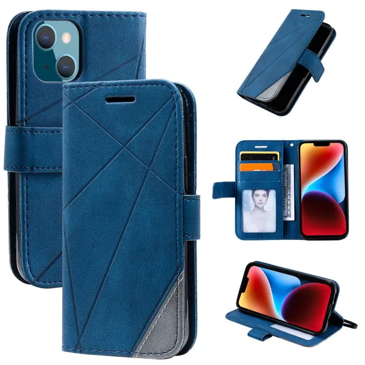 Skin Feel Splicing Leather Phone Case For iPhone 14 Pro Max For iPhone 14 Pro For iPhone 14 For iPhone 14 Plus